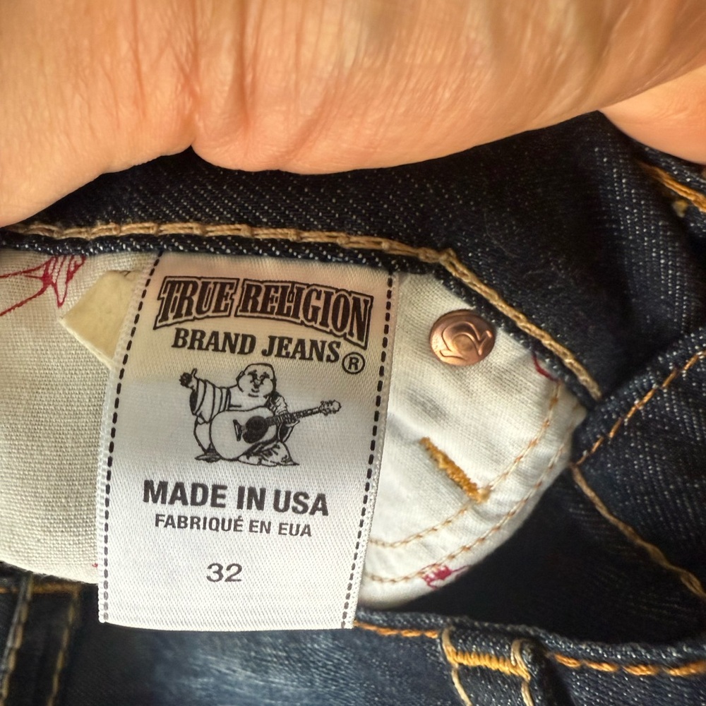 True Religion Men's Straight Jeans - Dark Blue - Picture 5 of 6